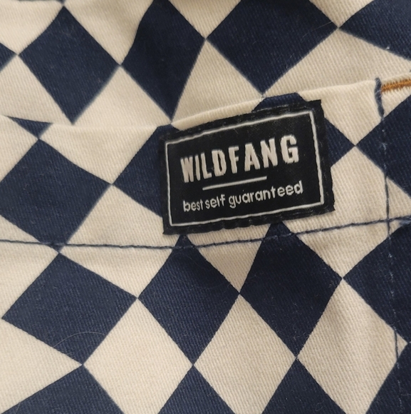 Wildfang Navy And White Checkerboard Mini Skirt XL - Picture 3 of 5